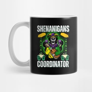 Shenanigans Coordinator - Joker Playing Guitar | Glowing Clover Leaf Mug